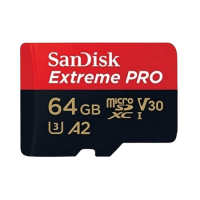 SanDisk Extreme PRO 64GB 200mbps microSDXC UHS-I Memory Card with Adapter (SDSQXCU-064G-GN6MA)